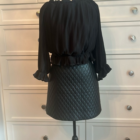 Sunday Best Dresses & Skirts - NWOT Vegan Quilted Leather Skirt